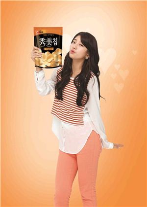 가수 수지, 농심 '수미칩' 광고모델로 발탁