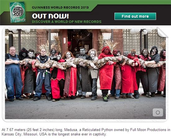 7.6m 괴물 뱀"기네스 세계 신기록 세워"