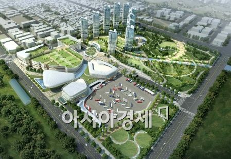 27일 롯데쇼핑(주)이 인수한 인천터미널 일대의 개발 조감도. /이미지제공 = 인천시