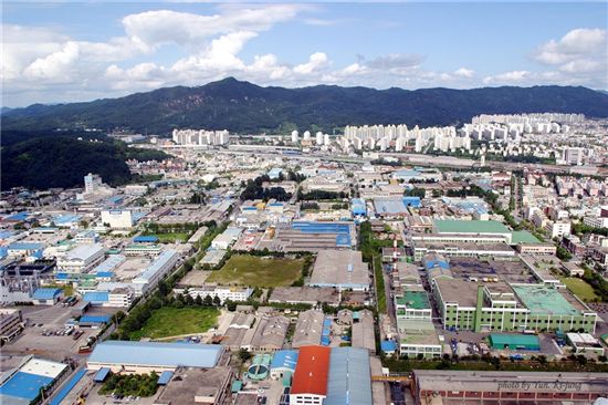 대전시 대덕구 대화·읍내동 일대에 있는 대전산업단지 전경