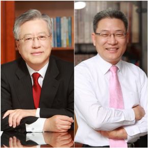 이석채 KT 회장(왼쪽)과 서유열 KT 부사장(오른쪽)