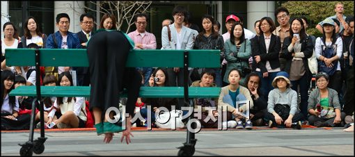 [포토]파리에서 볼 마임 공연을, 청계광장에서