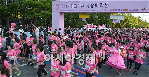 [포토]여성들의 아리따운 삶을 위한 마라톤