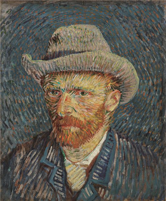 회색펠트 모자를 쓴 자화상ⓒ 2012 Van Gogh Museum, The Netherlands