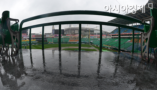 [포토] 프로야구 한국시리즈 3차전 우천 연기