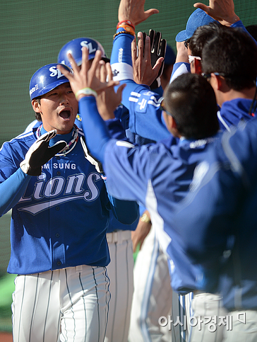[포토] 삼성 라이온즈 '역전 성공!'