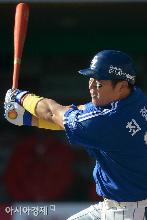 [포토] 최형우 '터졌다 홈런!'