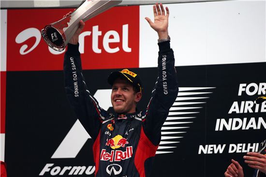 페텔 '2012 F1 인도 그랑프리' 우승.. 시즌 5번째