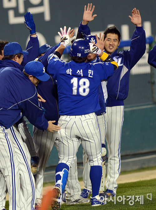 [포토] 박석민 '우승으로 가는거야'