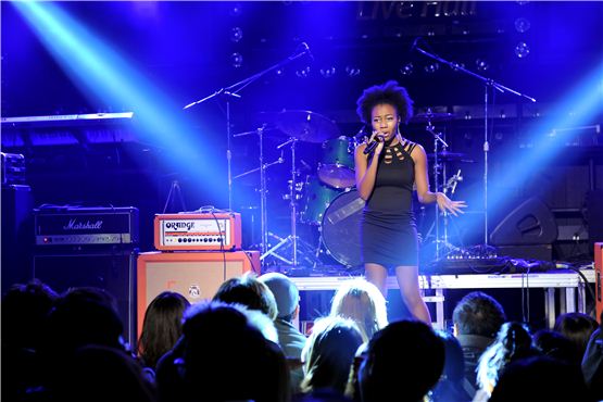 English college musician Cherelle Thompson heats up the stage during her showcase for the 2012 College Musicians Festival [CMF], held at the KT&G Sangsangmadang in Hongdae area Seoul, Korea in Korea, on November 3, 2012. [MBC]