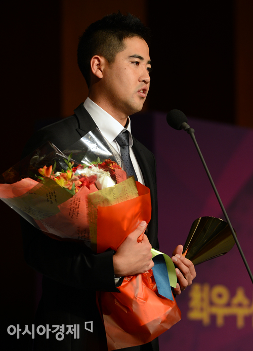 [포토] 장원삼 '등판 때마다 잘 쳐준 타자들에게 감사'