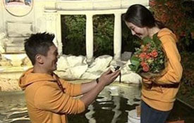 김재우 프러포즈 현장, '제주도서 로맨틱 장면 연출'