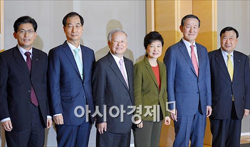 [포토]경제5단체 만나는 박근혜 후보