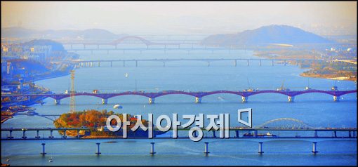 [포토]추운 날씨 속에 청명한 하늘, 인천 앞바다도 보이네