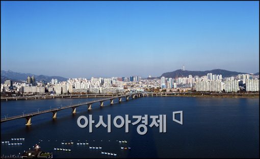 [포토]63빌딩 스카이아트에서 바라본 서울 하늘