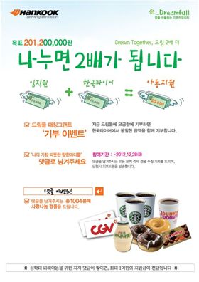 한국타이어, 빈곤·성학대 피해아동 위해 기부캠페인