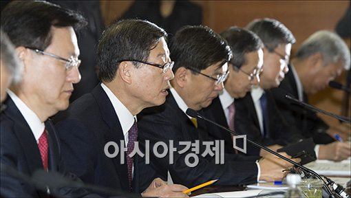 [포토]김황식 총리, “올 많이 춥다는데 서민들 한번 더 챙겨라”