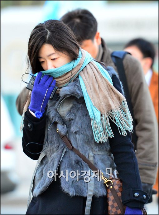 [포토]'추운 출근길'