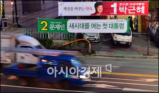 [포토]대선 공식 선거운동, 선거 현수막부터~ 