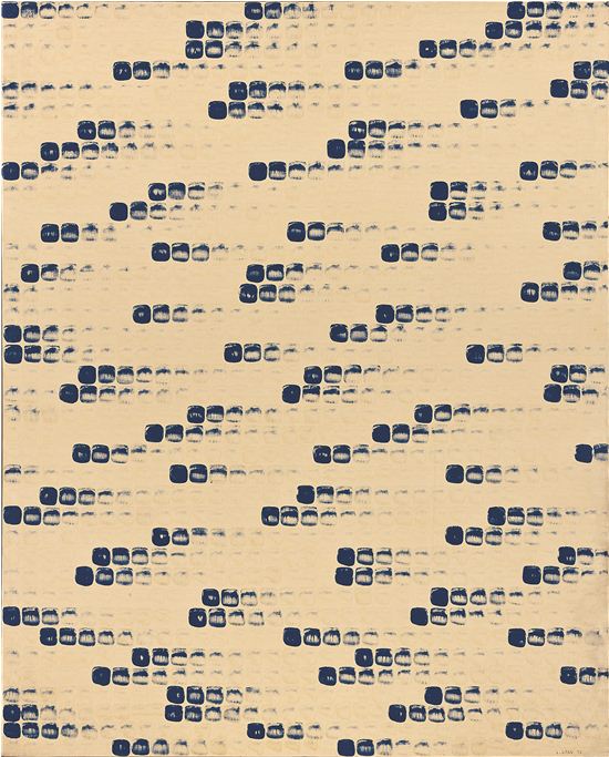 이우환, 점으로부터, 162.2×130.3cm(100), 1976