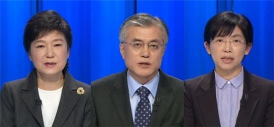 [TV토론]朴 "민생대통령" 文 "품격의 정치" 李 "새누리 반대"