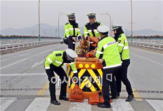함평경찰, 폭설 대비 시설물 점검