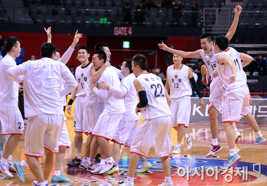 [포토] 상무 농구단 '프로-아마 최강전 우승'