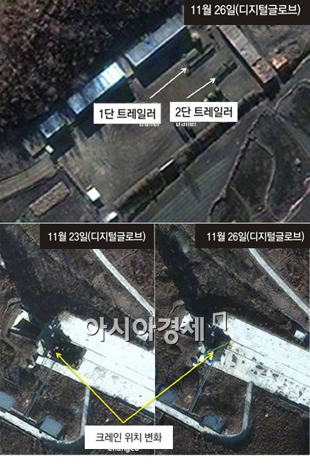'北미사일 발사임박' 위성사진 변화는