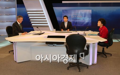 [포토]문재인, “공약집을 제대로 보시고 질문 하시라”