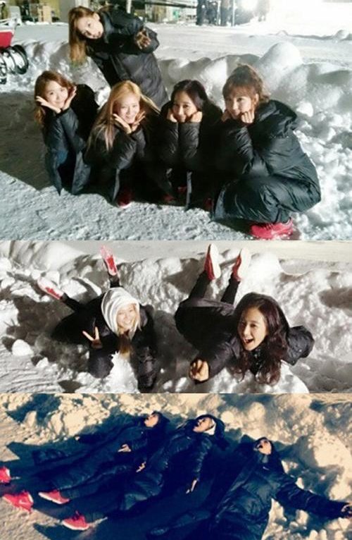 소녀시대, 눈밭 뒹굴며 찰칵 '이런 개구쟁이들'