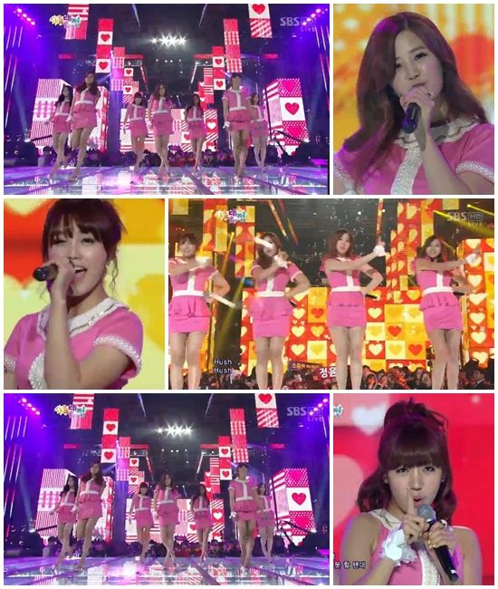 [SBS가요대전] 에이핑크, 핫핑크 초미니 스커트··깜찍+발랄