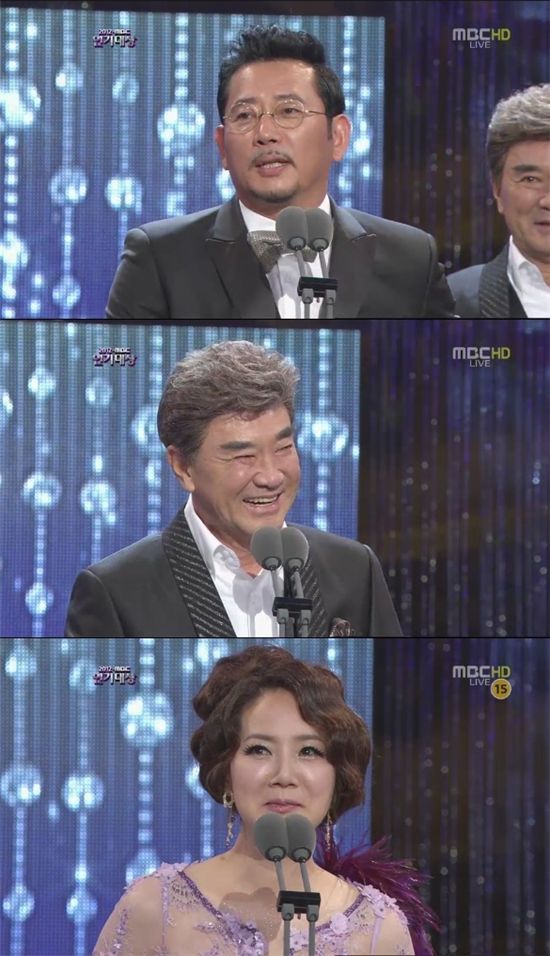 [MBC 연기대상] '황금 연기상' 남녀 공동수상, 이덕화-전광렬 양미경-전인화