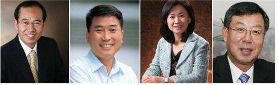 황철주ㆍ남민우 벤처기업협회장과 최정숙 한국여성벤처협회장, 이종갑 벤처캐피탈협회장(왼쪽부터).