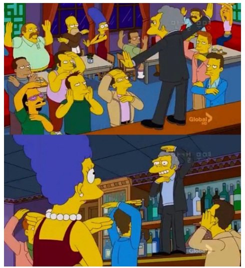 강북멋쟁이 심슨 버전… "네모 댄스 원조는 심슨?"