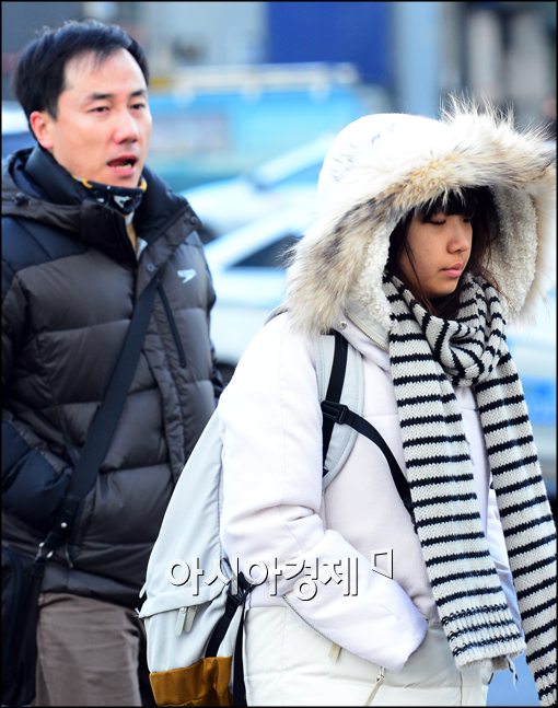 [포토]추위 속 출근