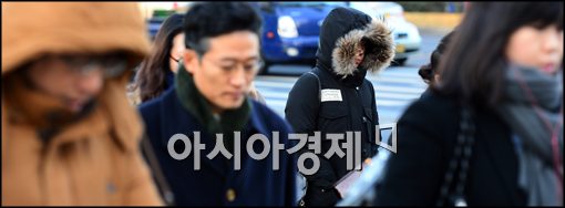 [포토]다시 추워진 도심