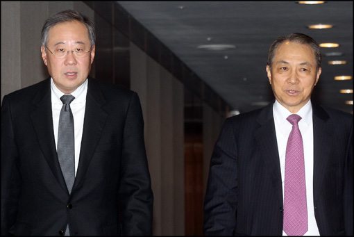 [포토]류진-강덕수 회장, 전경련 회의 참석