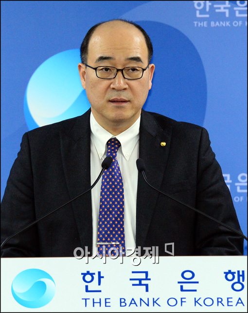 [포토]브리핑 하는 김준일 한국은행 부총재