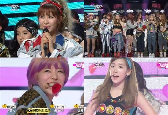 '뮤뱅' 소녀시대, 싸이 독주 막았다..컴백 2주 만에 '1위' 