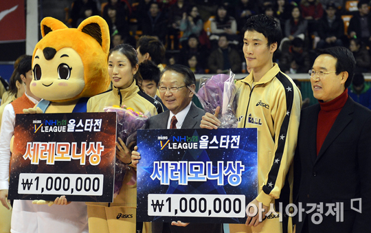 [포토] 김혜진-최홍석 '세레모니상 수상!'