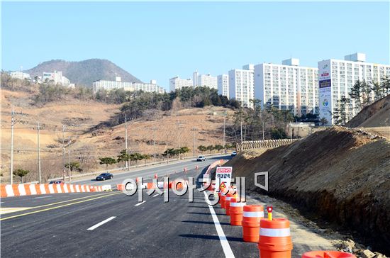 여수시, 송현삼거리 ~ 문수주공아파트 구간 임시 우회도로 운영 