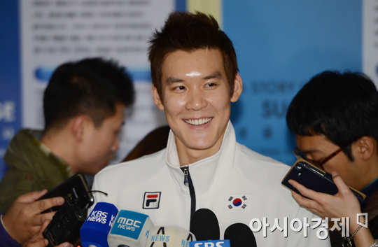 [포토] 전지훈련 각오 밝히는 박태환