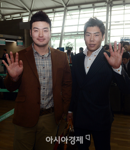 [포토] 박병호-강정호 '우리가 넥센의 중심!'