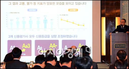 [포토]제185회 경총 포럼, 강연하는 박재완 장관