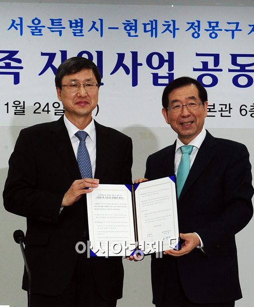 [포토]서울시-정몽구재단 공동협력 협약체결 