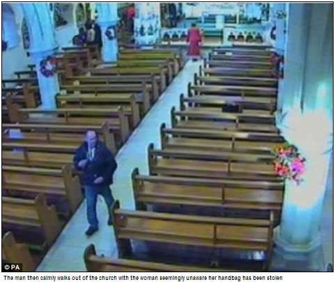 현대판 장발장? … 교회에서 가방 훔친 도둑
