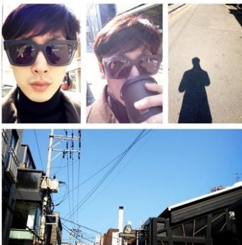 심지호 산책 셀카…선글라스 끼고 '시크발사'