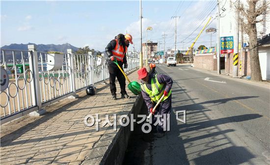 장흥군‘편안한 귀향길’설맞이 도로 일제정비