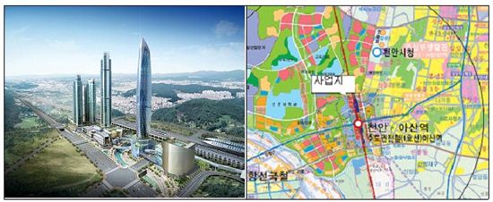 ▲아산배방 복합단지개발사업 조감도