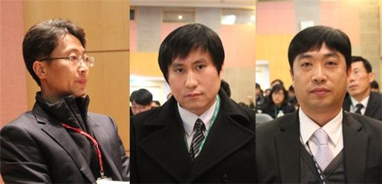 주제발표를 한 문명훈 특허정보원 팀장, 김용수 안철수연구소 팀장, 서승관 특허청 비상계획관(왼쪽부터).